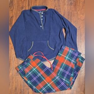 Cuddl duds fleecewear with stretch pajamas set women's size X-Large